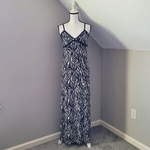 Hot Topic Zebra Print Slip Maxi Dress